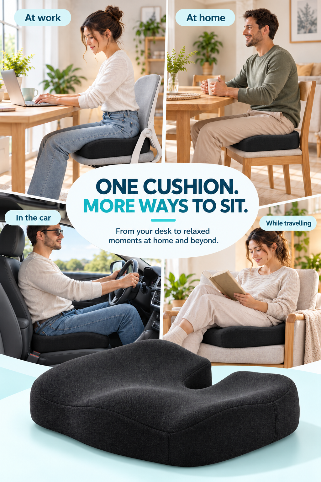 LUUMA™  | Gel Memory Foam Seat Cushion